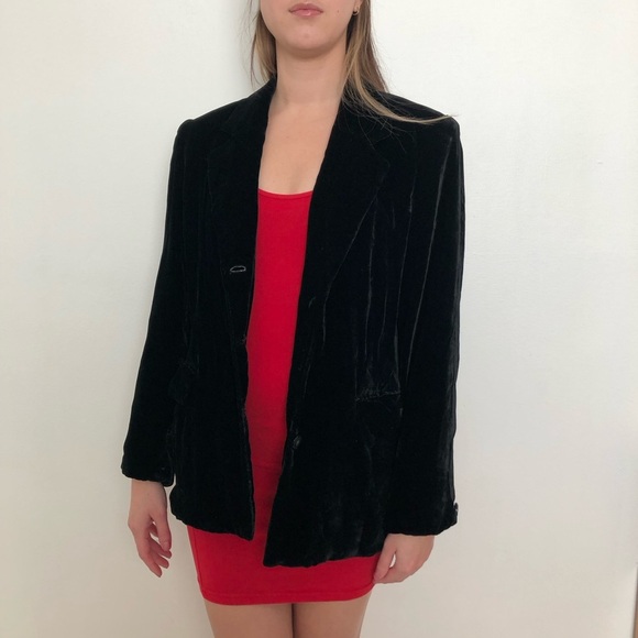 Vintage Silk Velvet Blazer, Alfred Dunhill - Picture 7 of 9